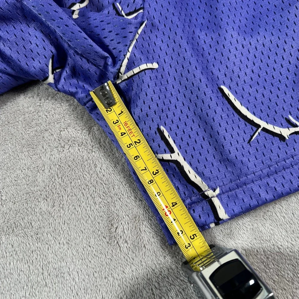 Inaka Power Gym Shorts Men's Size Large Purple Mesh Lightning Graphic Print Rare
